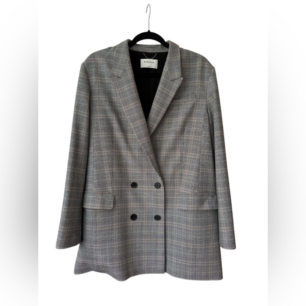 Babaton Aritzia Oversized Blazer - Size L - Oversized Fit - Plaid Check - Picture 3 of 8